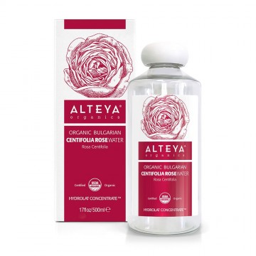 Organic bulgarian centifolia rose water 500 ml dropper alteya organics