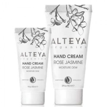 Organic hand cream rose jasmine