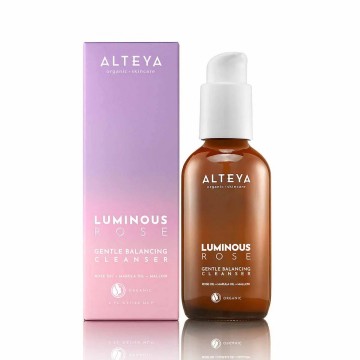 Organic skin care luminous rose gentle balancing cleanser alteya organics with box